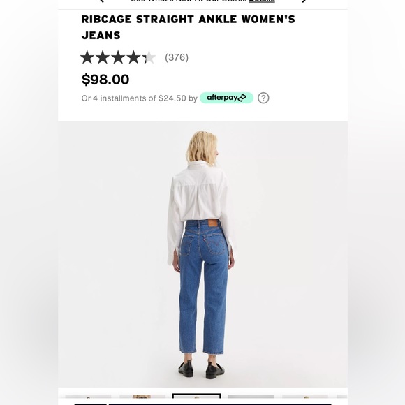 Levi’s Ribcage Straight Ankle 24x27 - Picture 2 of 6